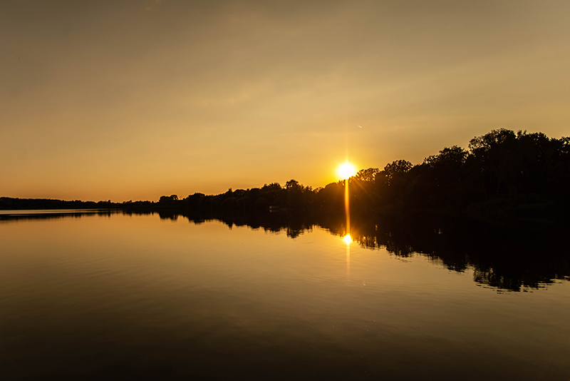 Jezioro Dzierżno - zachód słońca