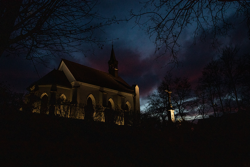 Kościół św. Stanisława nocą