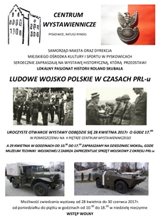 „Ludowe Wojsko Polskie w czasach PRL-u" - wystawa - plakat