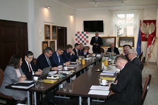 Posiedzenie Zarządu Śląskiego Związku Gmin i Powiatów w Pyskowicach 